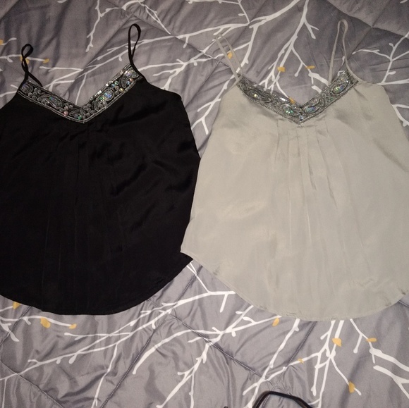 2 Decoded Silky Sequin Blouse Tanks M New - Picture 5 of 7